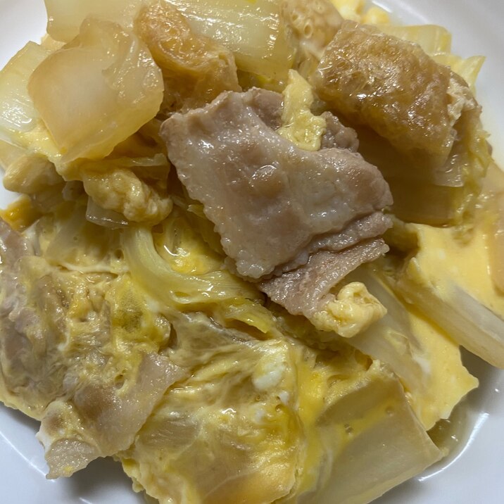 豚肉と白菜のたまごとじ